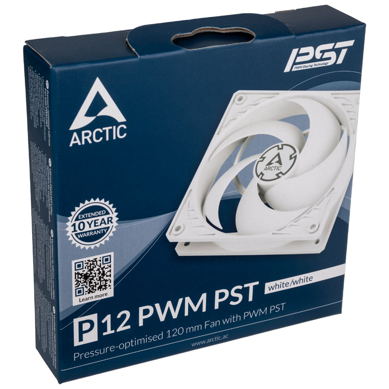Arctic - Ventilador Arctic P12 PWM PST 120mm - Blanco