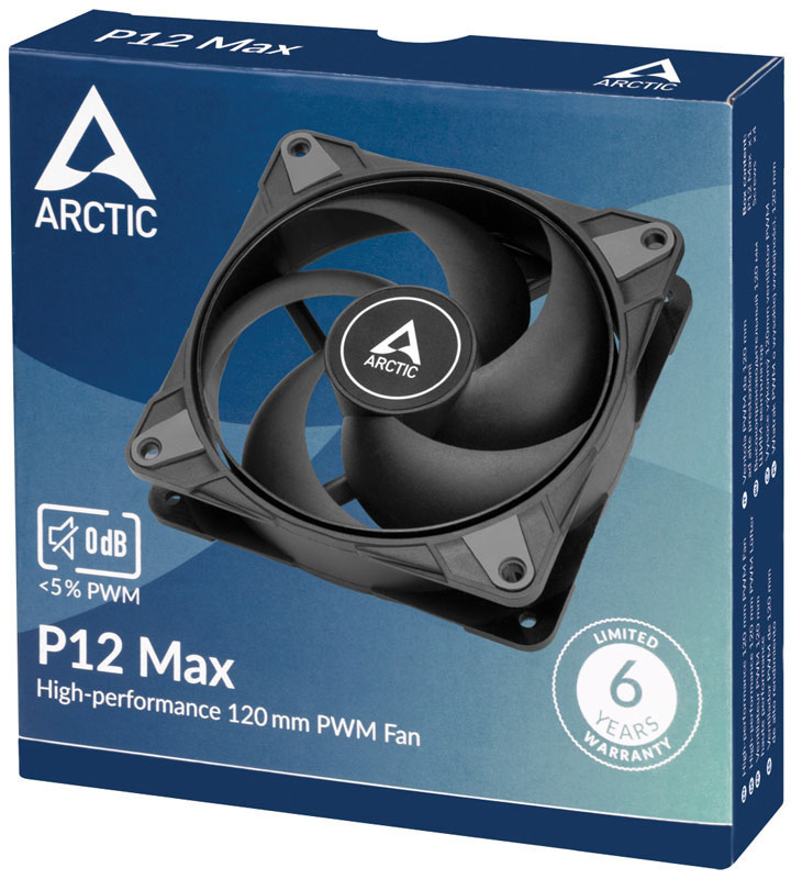 Arctic - Ventilador Arctic P12 PWM Max - Negro