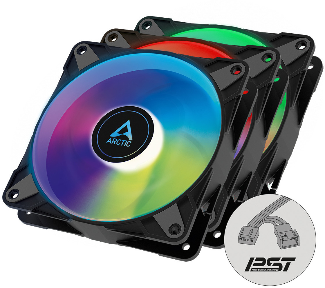 Picture of Picture of Ventilador Arctic P12 PRO PWM PST ARGB 120mm (Pack 3)