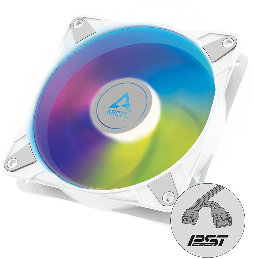 Picture of Picture of Ventilador Arctic P12 PRO PWM PST ARGB 120mm - Blanco