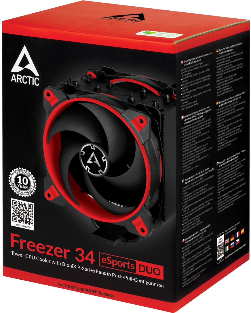 Arctic - Ventilador CPU Arctic Freezer 34 eSports Duo Rojo