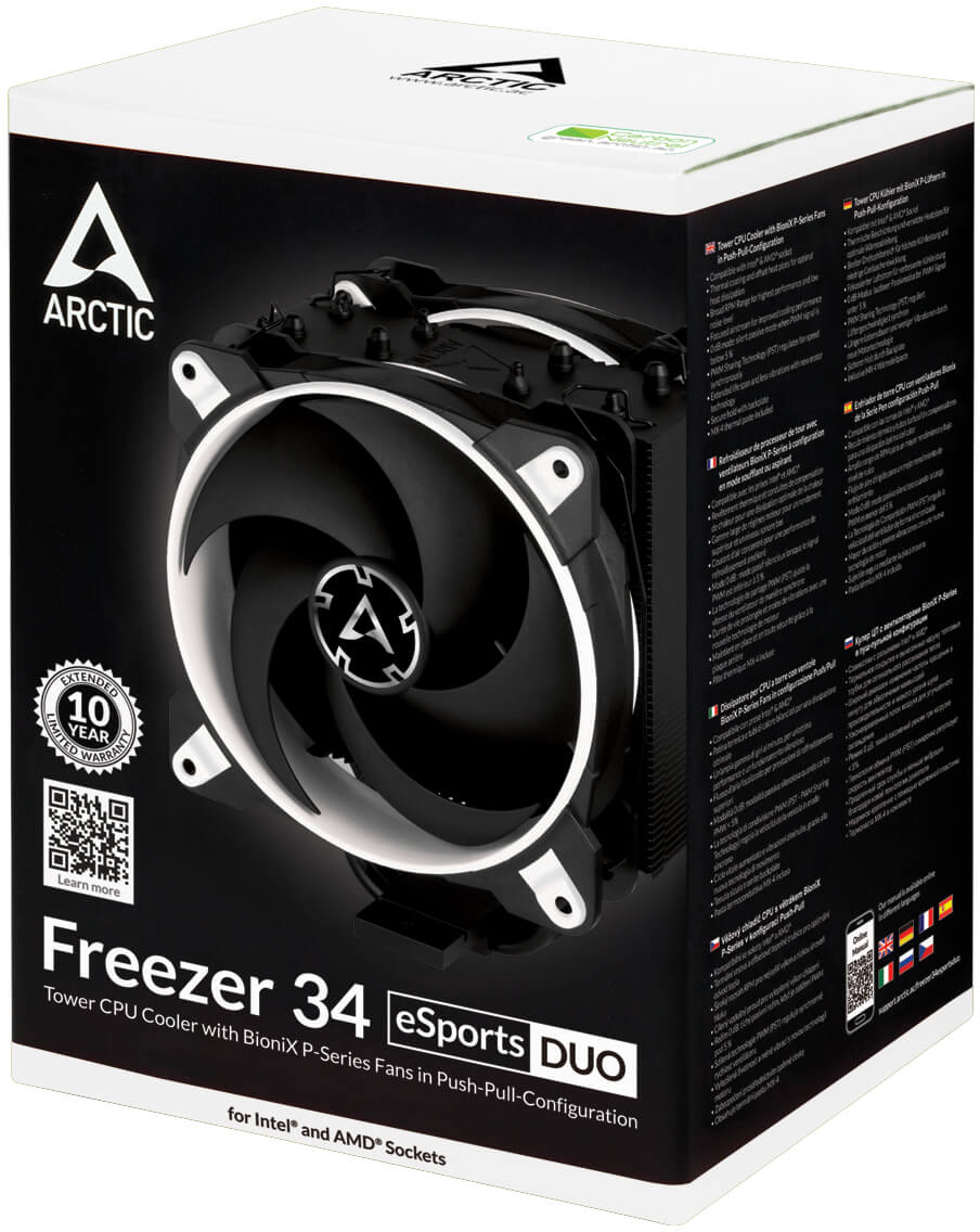 Arctic - Ventilador CPU Arctic Freezer 34 eSports Duo Blanco