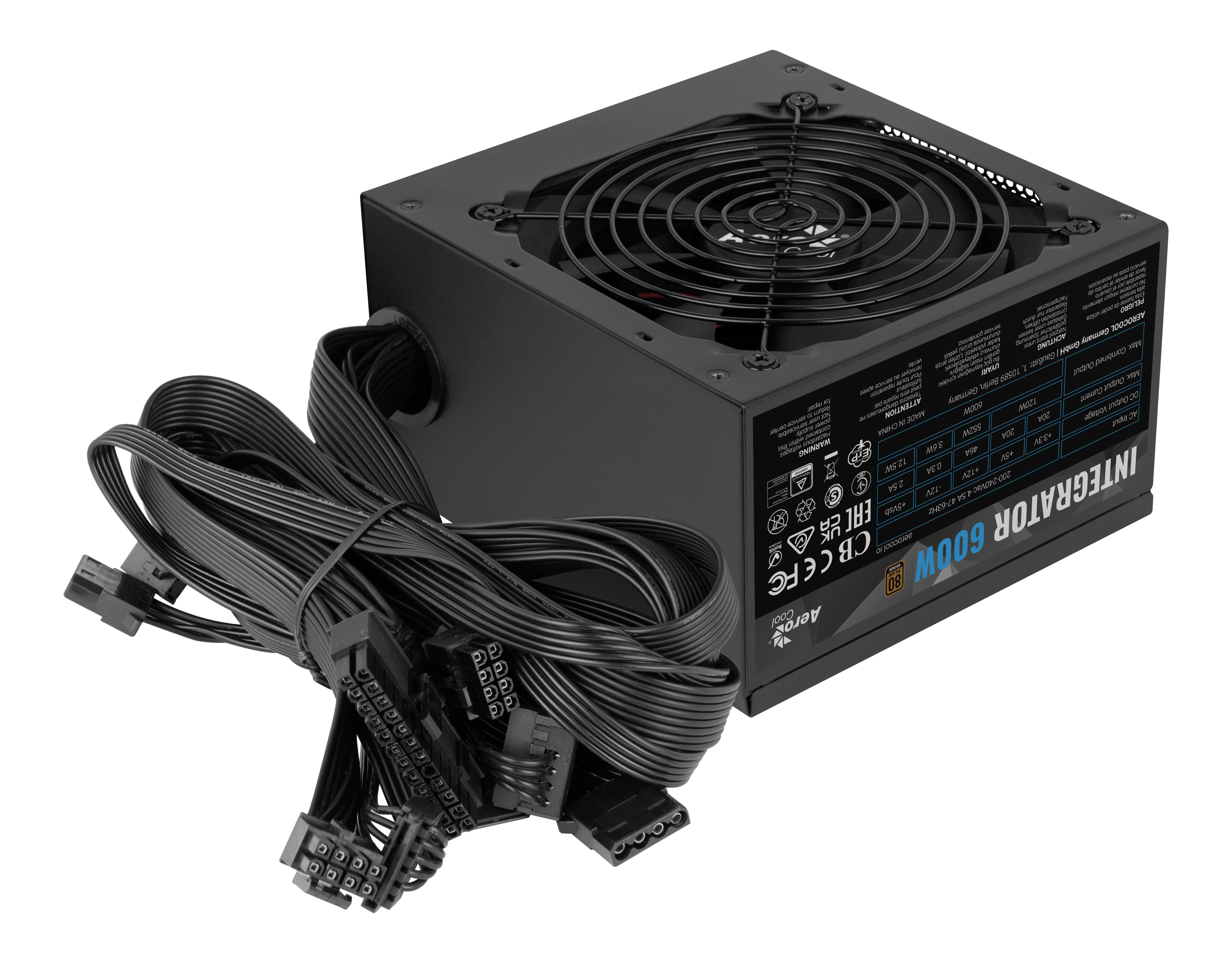 Aerocool - Fonte Aerocool Integrator 600W 80+ Bronze