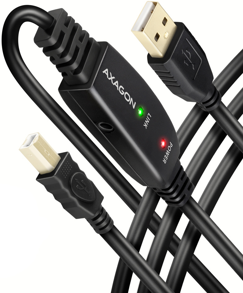 AXAGON - Cable Extensión AXAGON ADR-210B USB 2.0 A-M -> B-M Activo - 10m