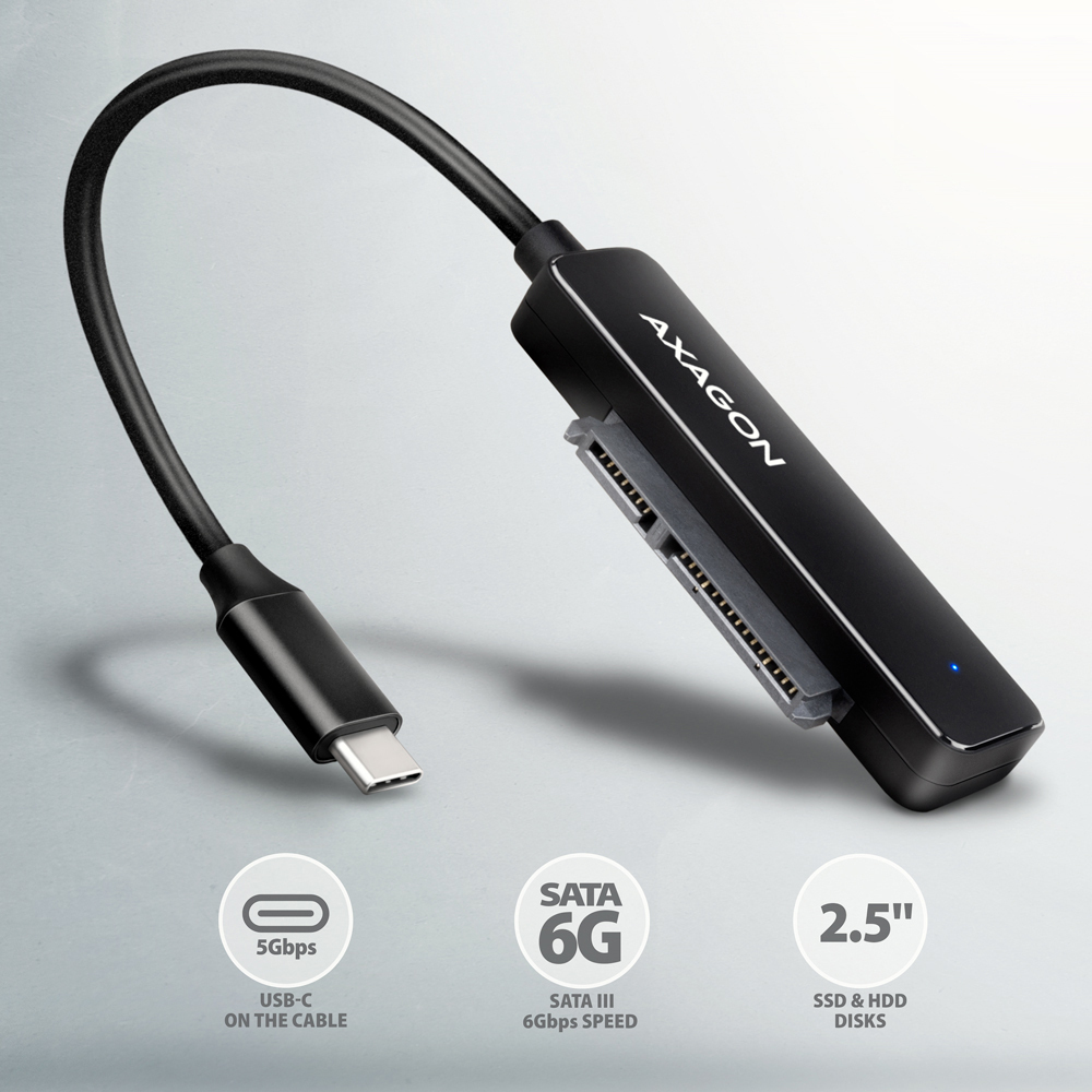 AXAGON - Adaptador AXAGON ADSA-FP2C FASTPort2 USB-C 3.2 Gen1 - SATA 6G 2.5" HDD/SSD