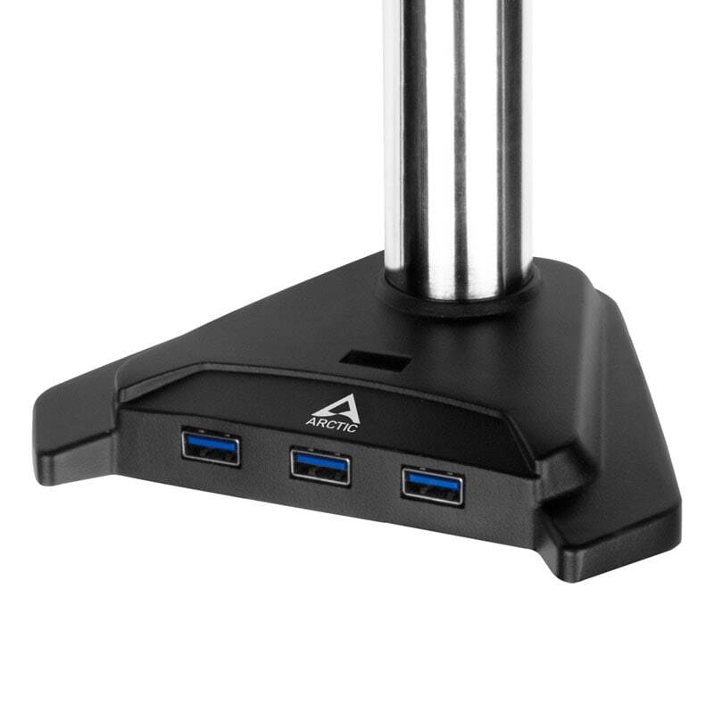 Arctic - Soporte para Mesa Arctic Z2 Pro (Gen 3) con HUB USB 3.0 Duplo