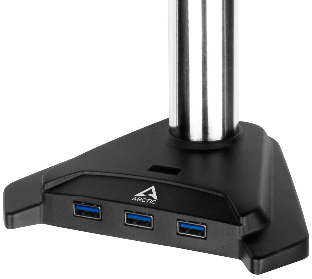 Arctic - Soporte para Mesa Arctic Z3 Pro (Gen 3) con HUB USB 3.0 Triplo