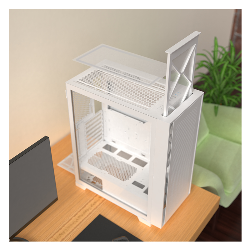 Montech - Caja ATX Montech AIR 1000 Lite Vidrio Templado Blanco