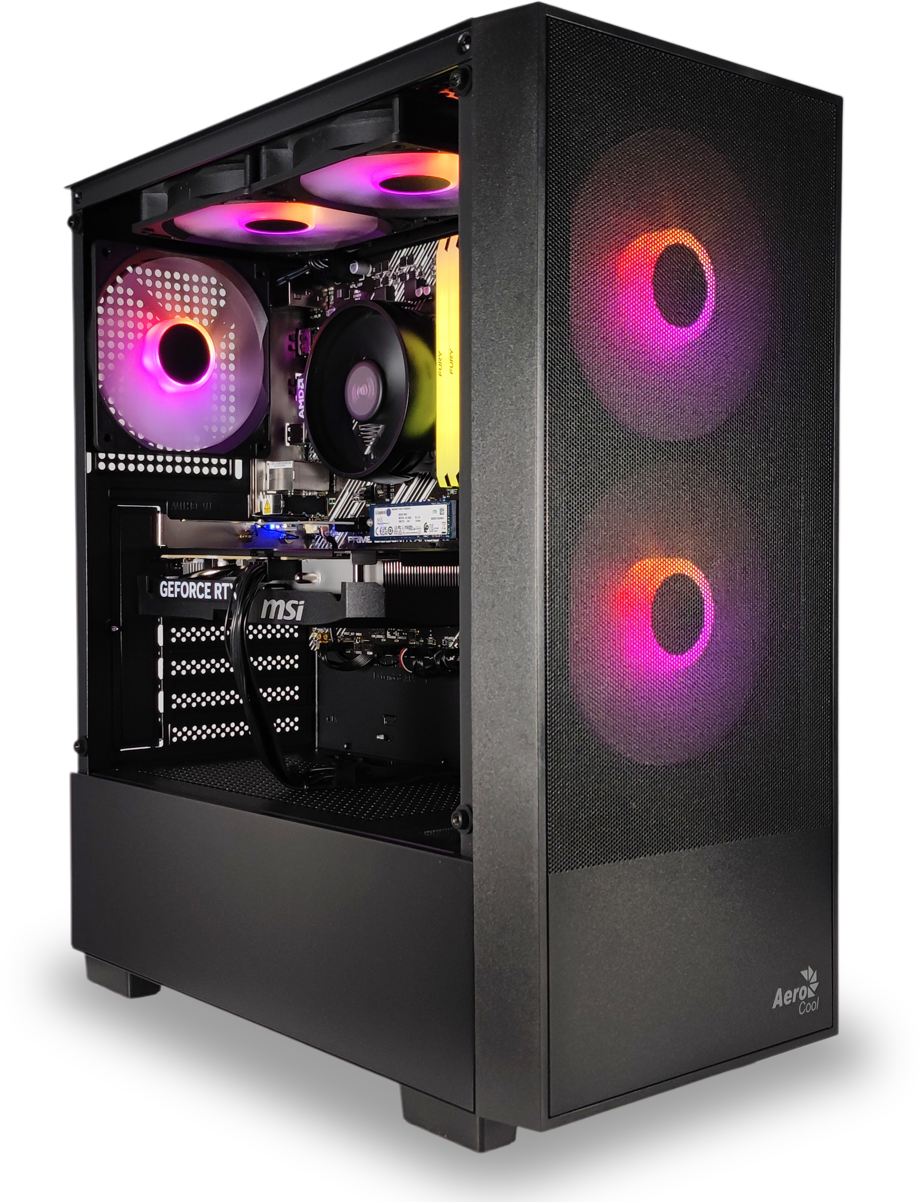 AURA PC - Ordenador AURA Gamer-PC Ryzen 5 5600 32GB DDR4 1TB RTX 5060 Ti 16GB WiFi W11