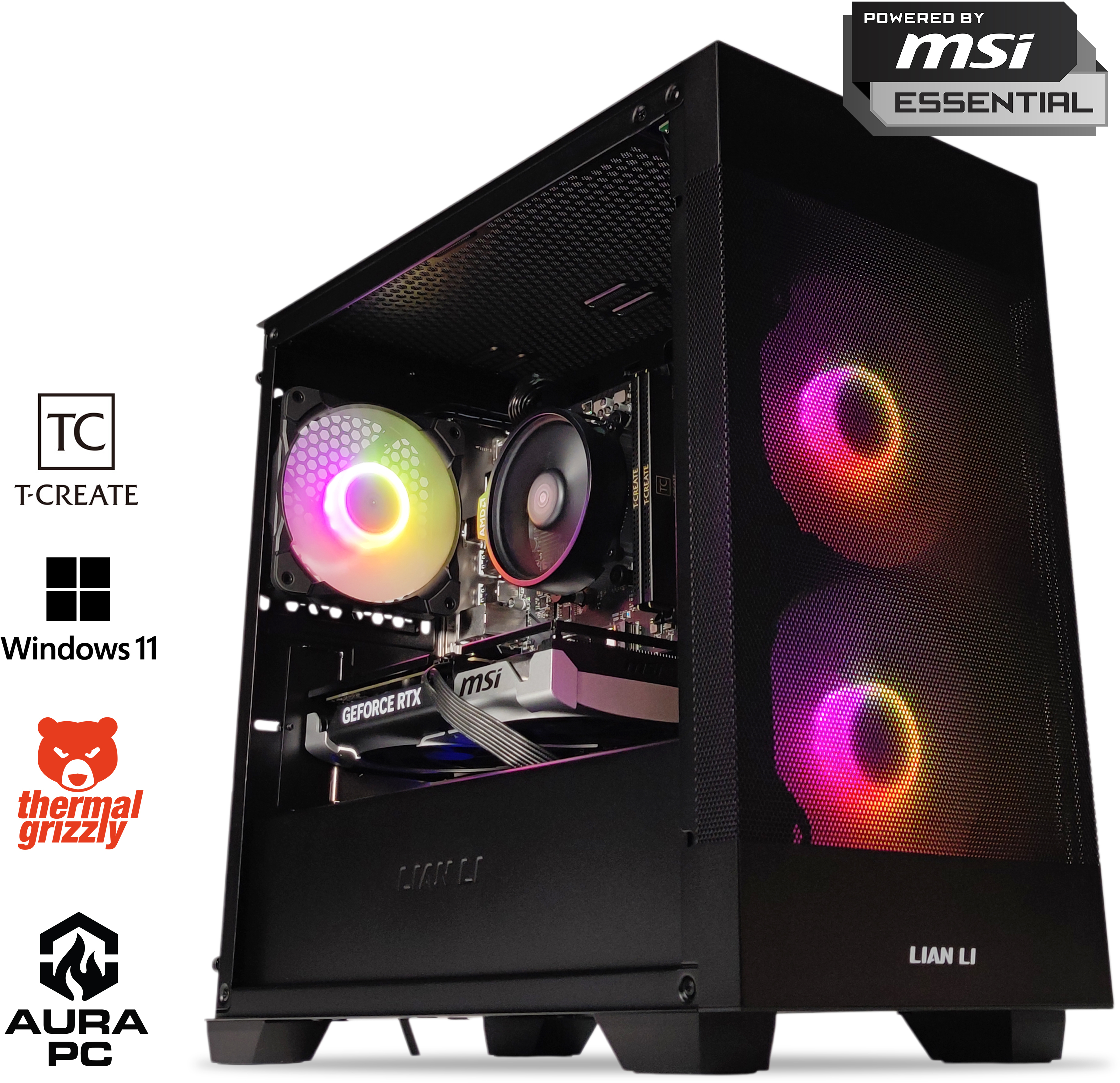 - Ordenador AURA Gamer-PC Ryzen 5 7500F 32GB DDR5 1TB RTX 5060 Ti 16GB WiFi W11 V2 Picture of - Ordenador AURA Gamer-PC Ryzen 5 7500F 32GB DDR5 1TB RTX 5060 Ti 16GB WiFi W11 V2