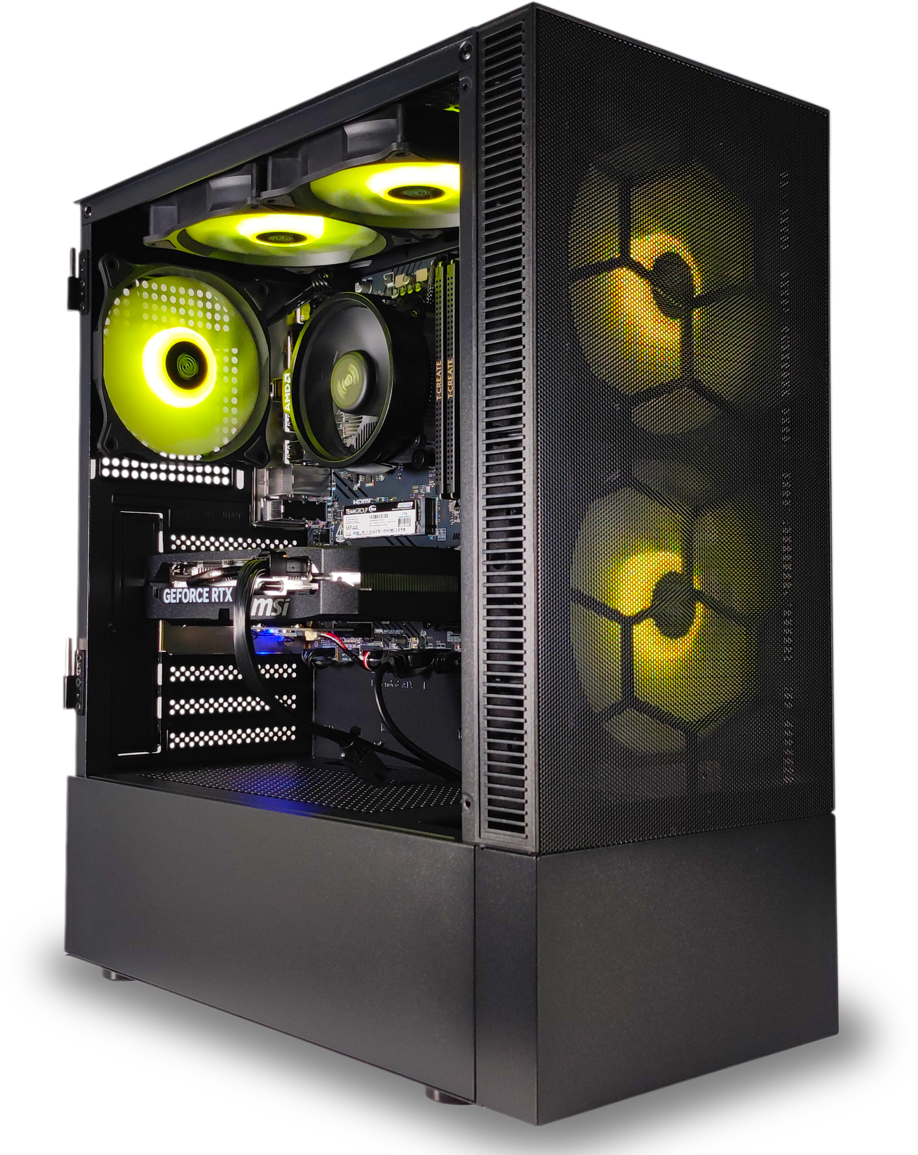 AURA PC - Ordenador AURA Gamer-PC *Team 7 Edition* Ryzen 5 7500F 32GB DDR5 1TB RTX 5060 WiFi W11