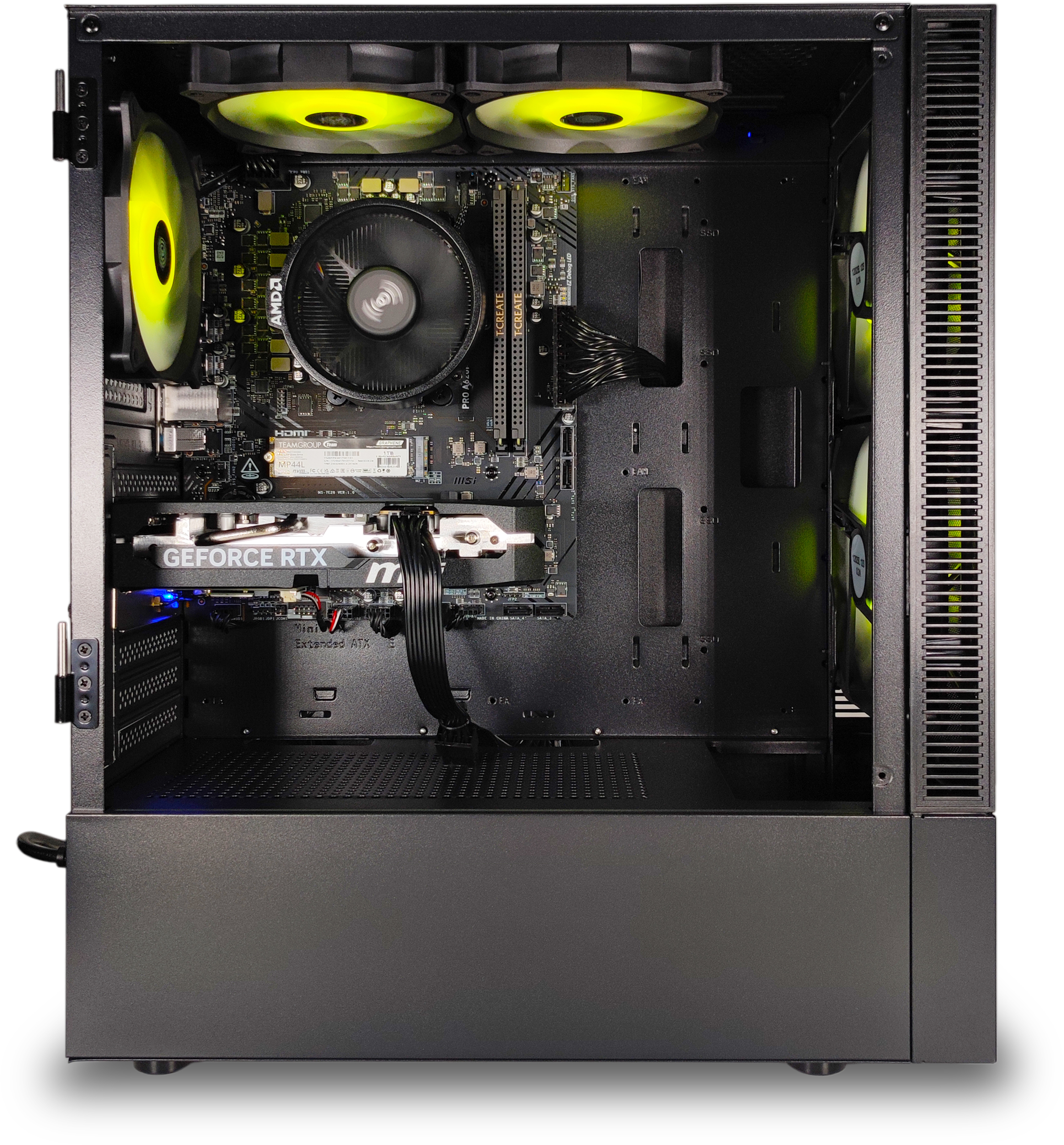 AURA PC - Ordenador AURA Gamer-PC *Team 7 Edition* Ryzen 5 7500F 32GB DDR5 1TB RTX 5060 WiFi W11