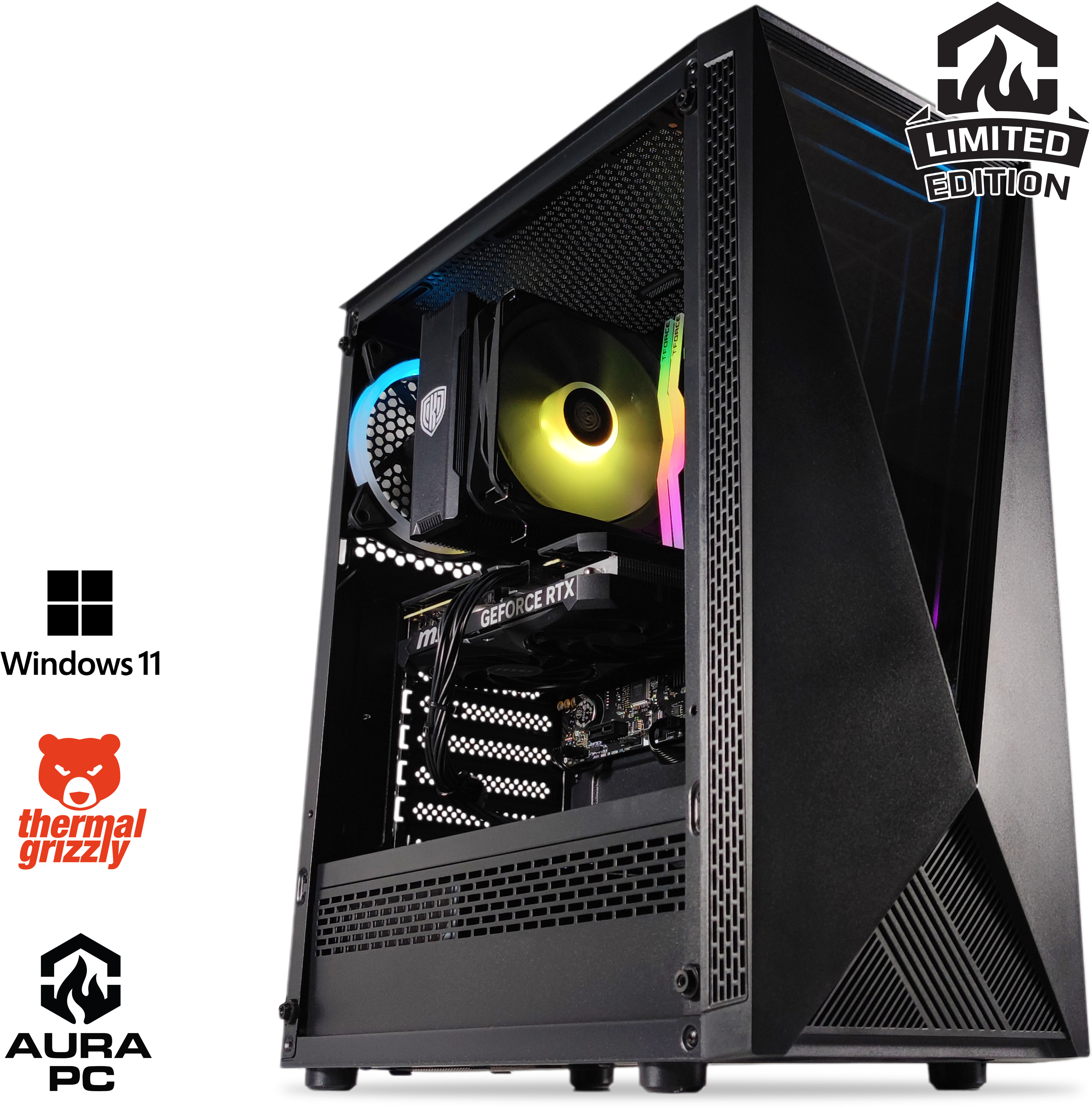 AURA PC - Ordenador AURA Limited-PC Intel i5 13400F 32GB DDR4 1TB RTX 4060 Ti W11 V3