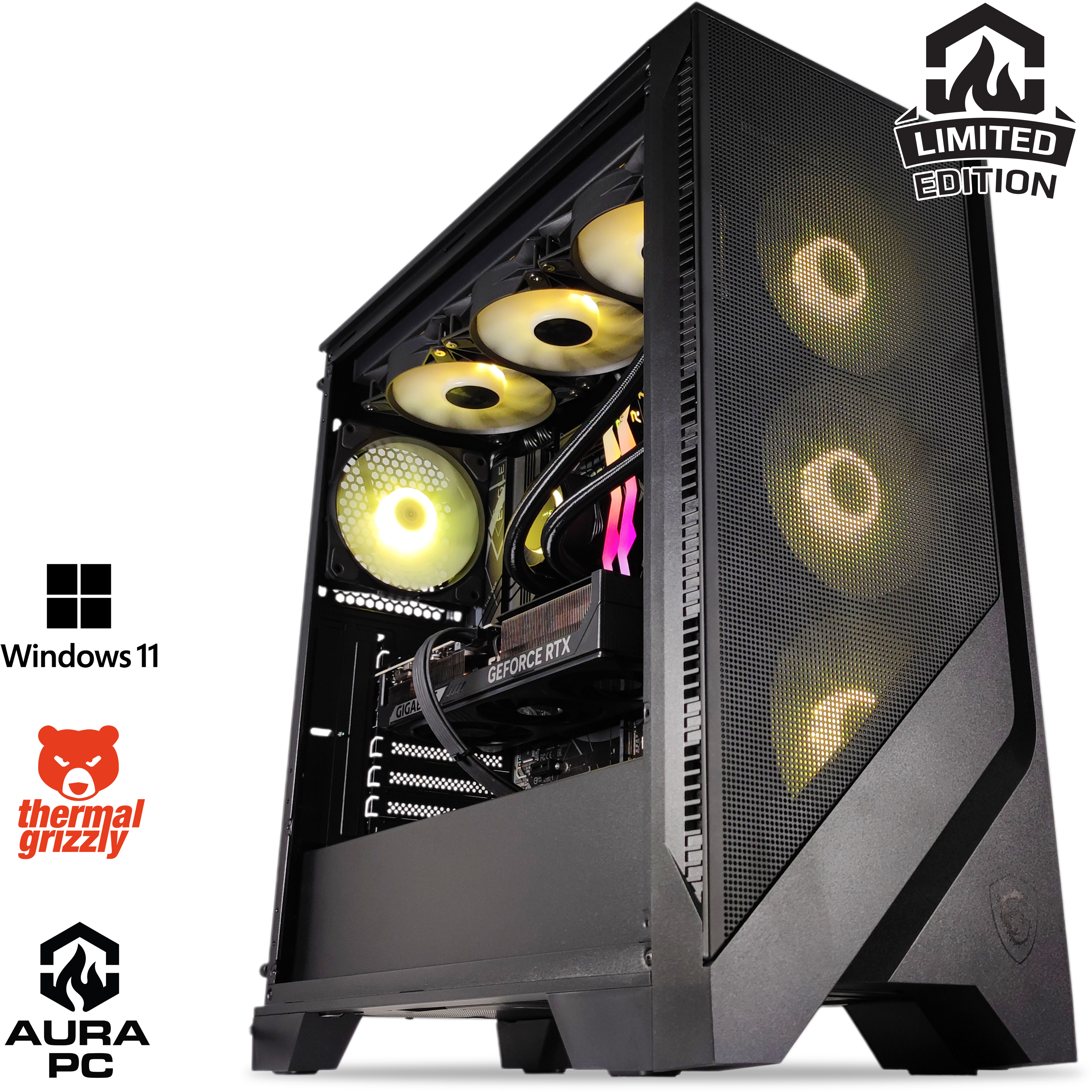 AURA PC - Ordenador AURA Limited-PC Intel i7 13700KF 32GB DDR5 2TB RTX 5070 WiFi W11