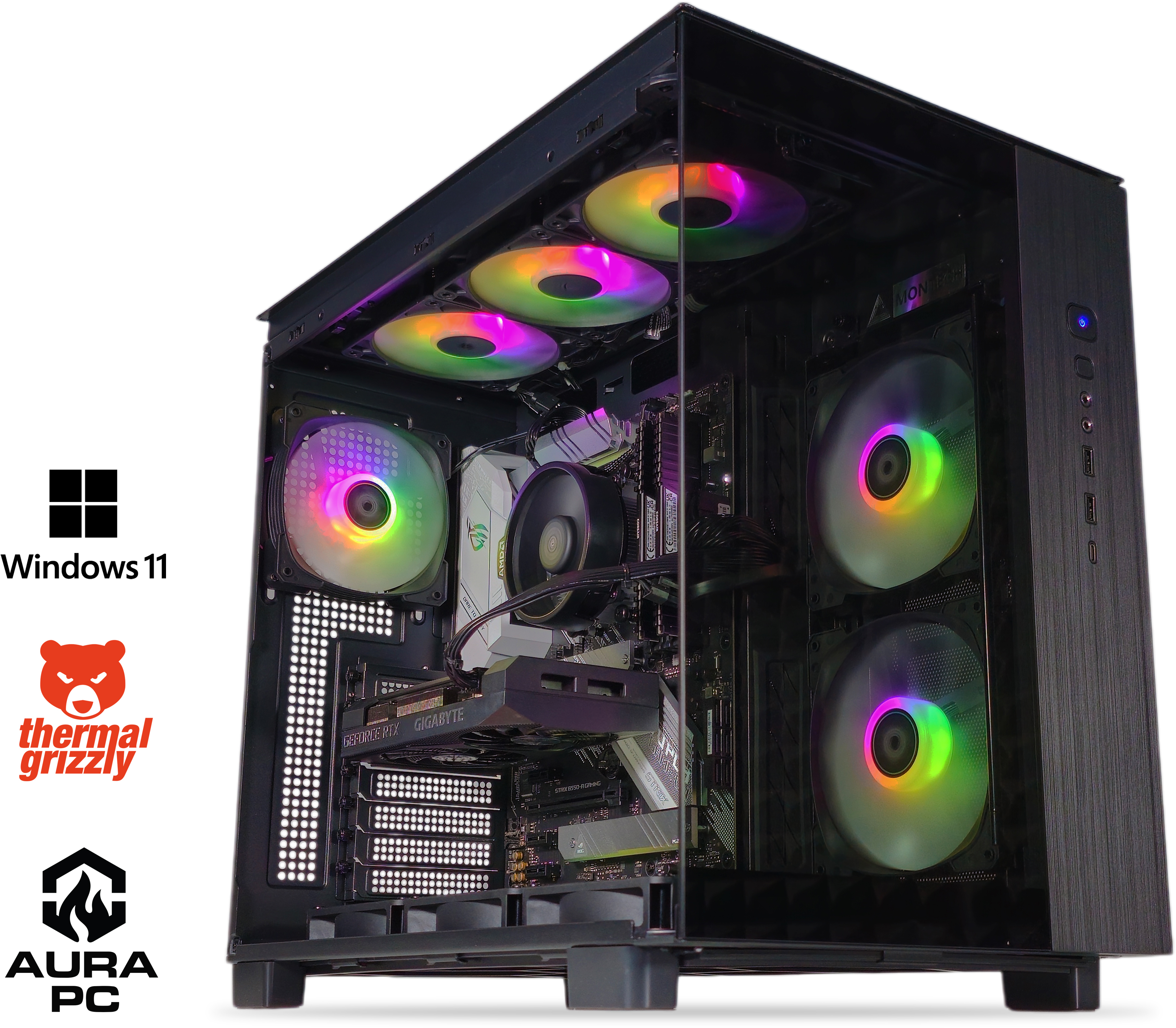 Picture of Picture of Ordenador AURA Limited-PC Ryzen 5 5600X 32GB DDR4 1TB RTX 3060 12GB W11