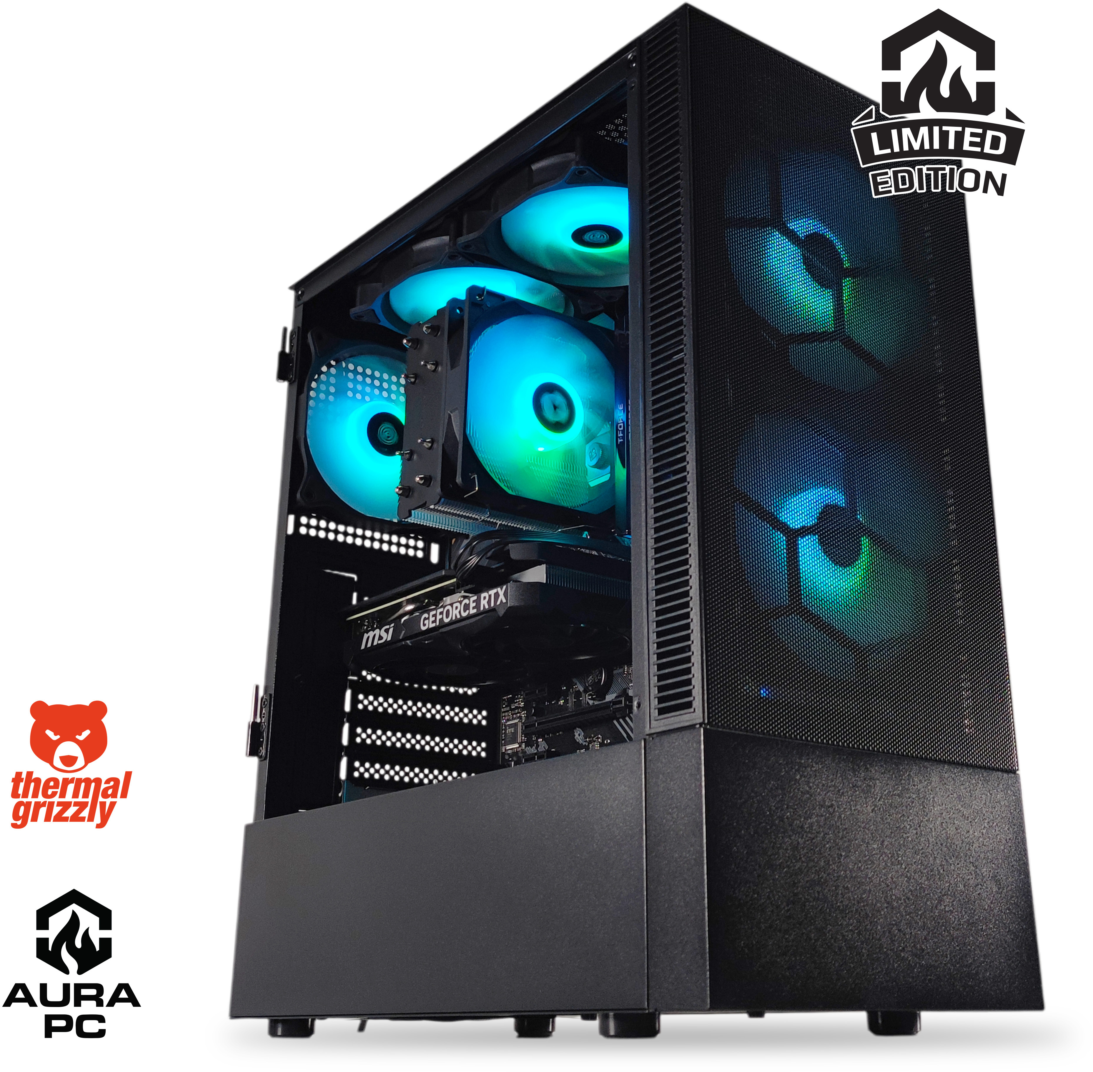 Ordenador AURA Limited-PC Ryzen 7 5700X3D 32GB DDR4 1TB RTX 4060 Ti WiFi W11