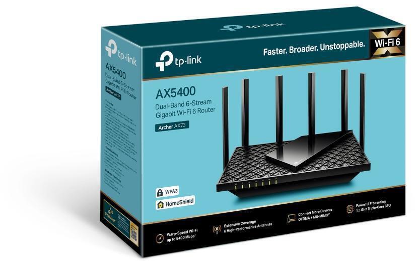 TP-Link - Router TP-Link Archer AX73 AX5400 Dual-Band WiFi 6 Mesh Gigabit