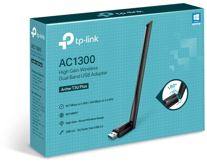 TP-Link - Adaptador USB TP-Link Archer T3U Plus Wi-Fi AC1300 MU-MIMO USB 3.0