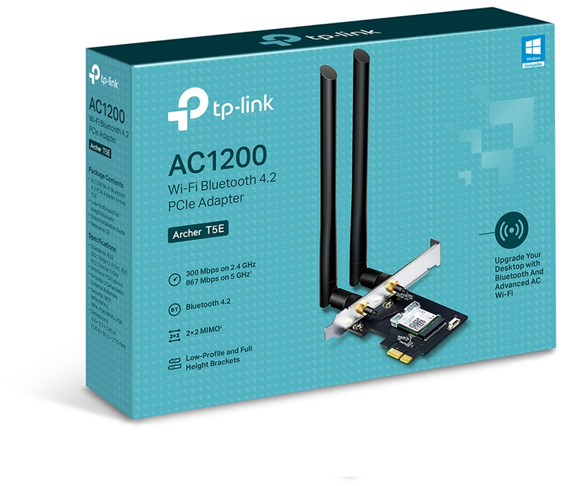 TP-Link - Tarjeta de Red TP-Link PCI Express Archer T5E Wi-Fi AC1200 MU-MIMO + Bluetooth