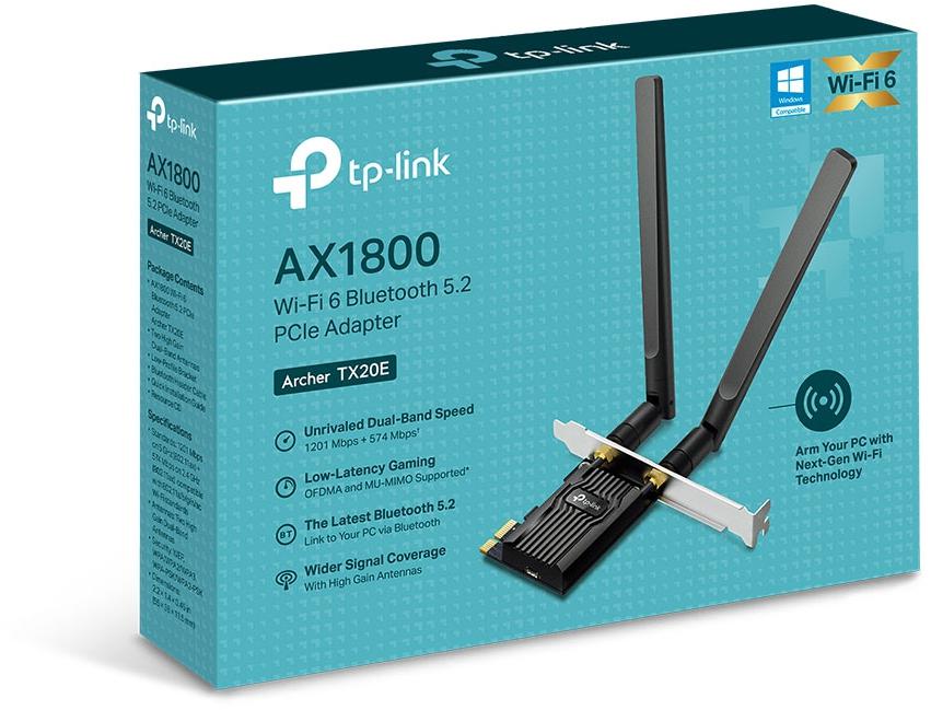 TP-Link - Tarjeta de Red TP-Link PCI Express Archer TX20E AC1300 Dual Band Wi-Fi