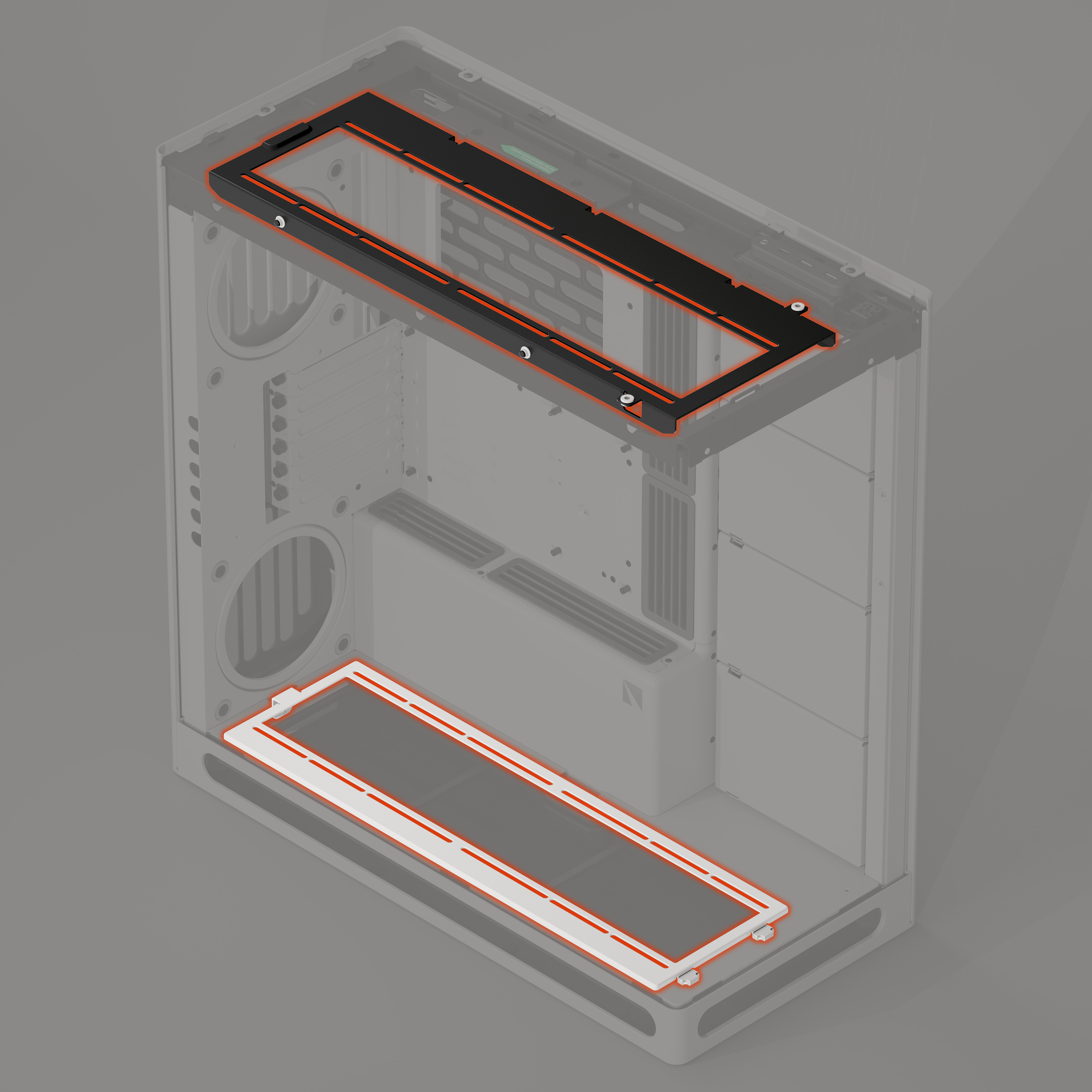HAVN - Soporte de Montaje de Radiador de 360 ??mm - HAVN HS 420 Blanco