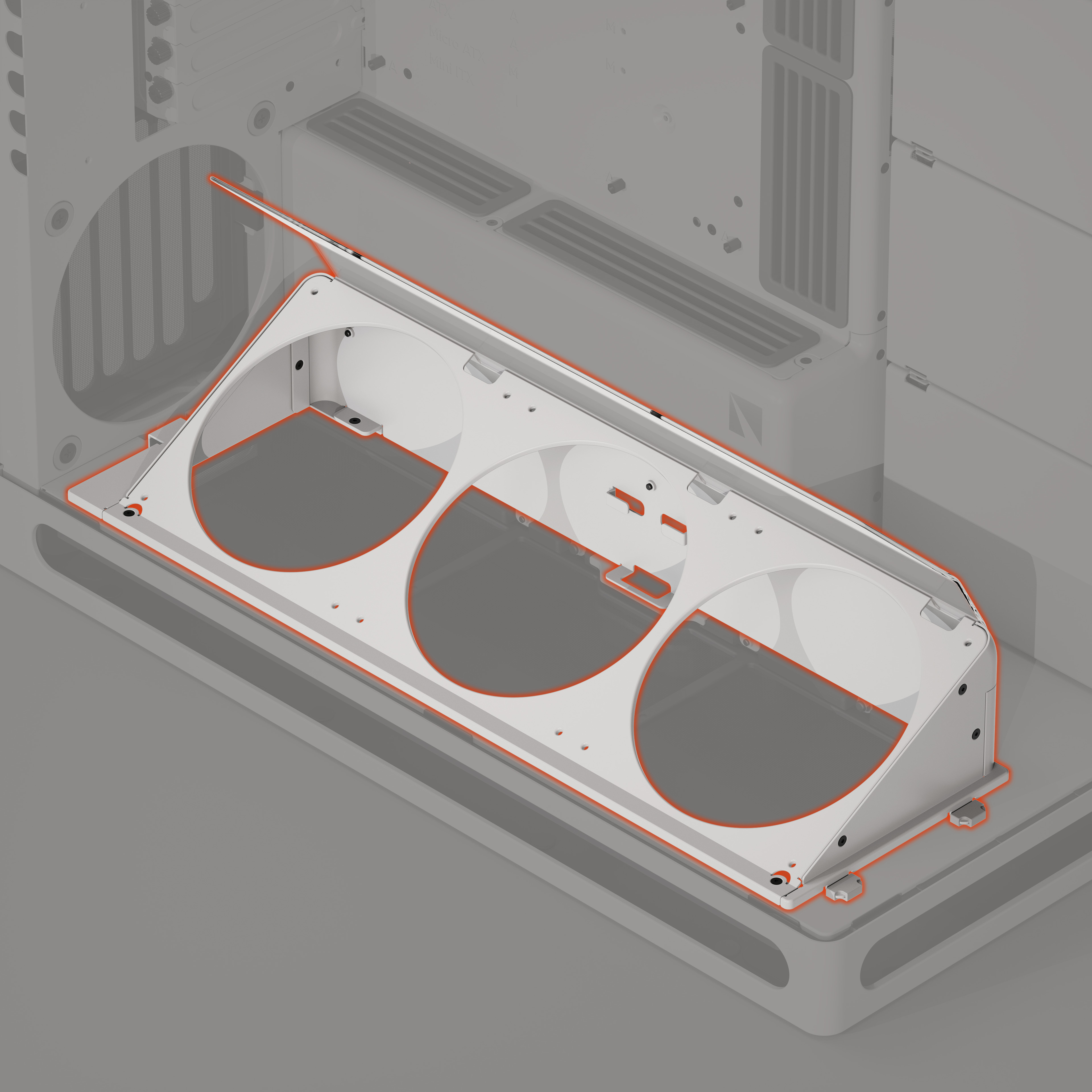 HAVN - Soporte de Ventiladores Curvo Inferior - HAVN HS 420 Blanco