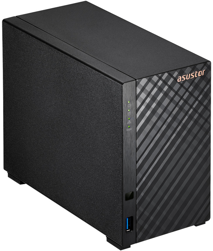 Asustor - NAS Asustor AS1102T - 2 Baías - 1.4GHz 4-core - 1GB RAM