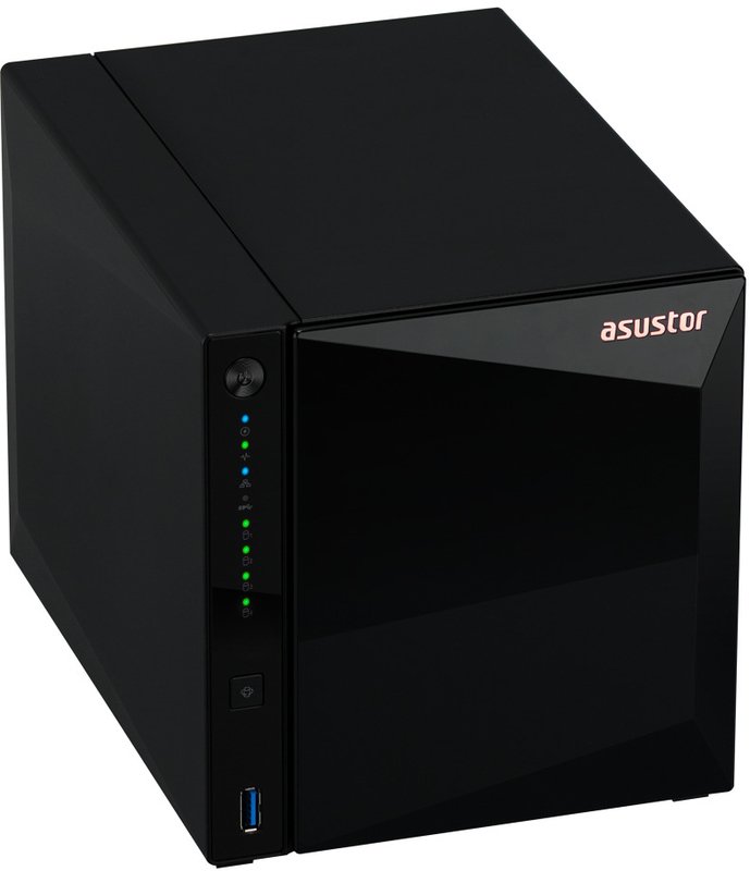 Asustor - NAS Asustor AS3304T - 4 Baías - 1.4GHz 4-core - 2GB RAM