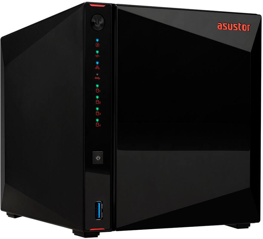 Asustor - NAS Asustor AS5304T - 4 Baías - 1.5GHz-2.5GHz 4-core - 4GB RAM