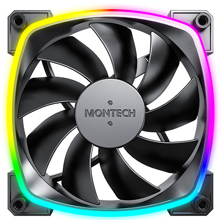 Montech - Ventilador Montech AX120 PWM ARGB PWM 120mm Negro