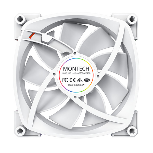 Montech - Ventilador Montech AX140 PWM ARGB PWM 140mm Blanco