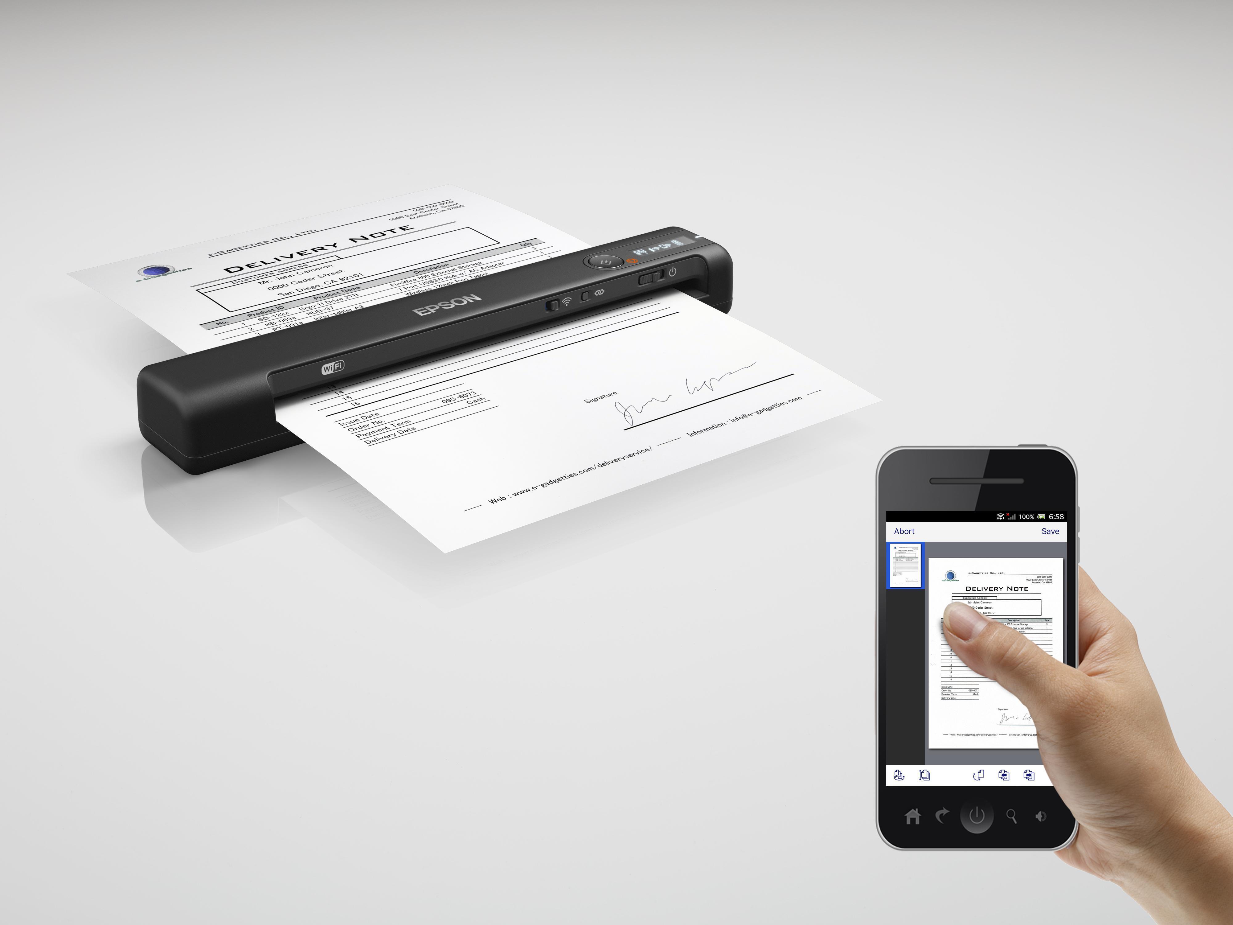  - Scanner Portátil Epson WorkForce ES-60W
