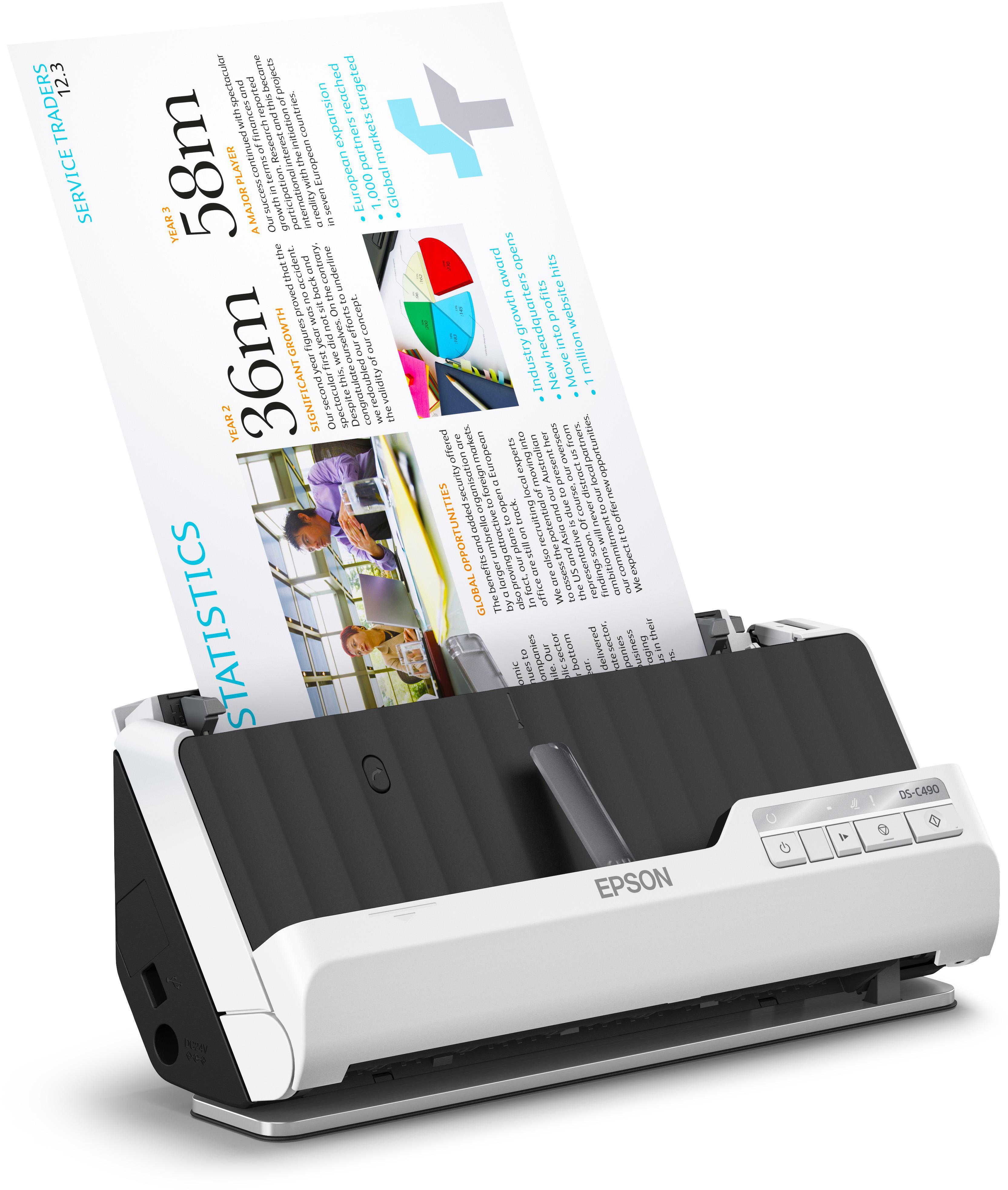  - Scanner de Documentos Epson WorkForce DS-C490