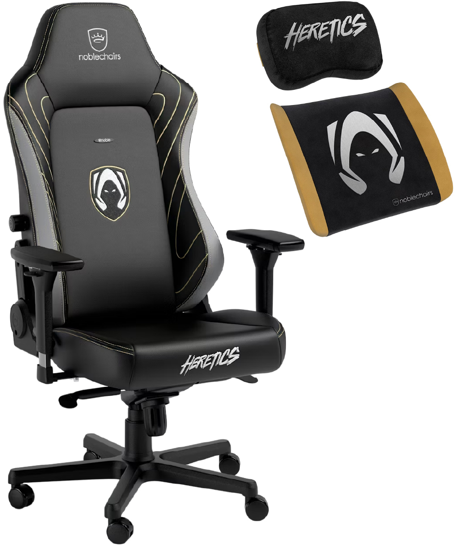 - Bundle Silla noblechairs HERO - Team Heretics Edition + Juego de Almohadas noblechairs - Heretics Edition Picture of - Bundle Silla noblechairs HERO - Team Heretics Edition + Juego de Almohadas noblechairs - Heretics Edition