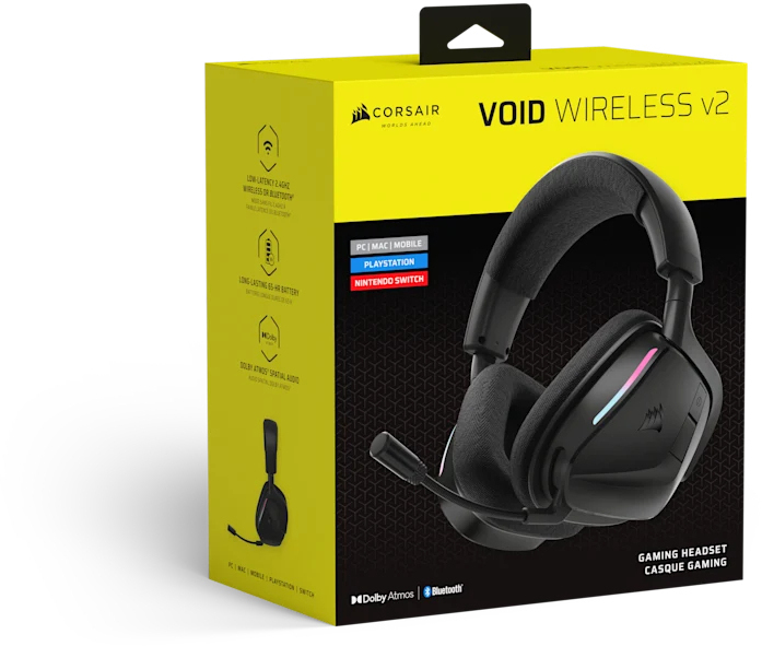  - Auriculares Corsair Void RGB Wireless V2 Negro