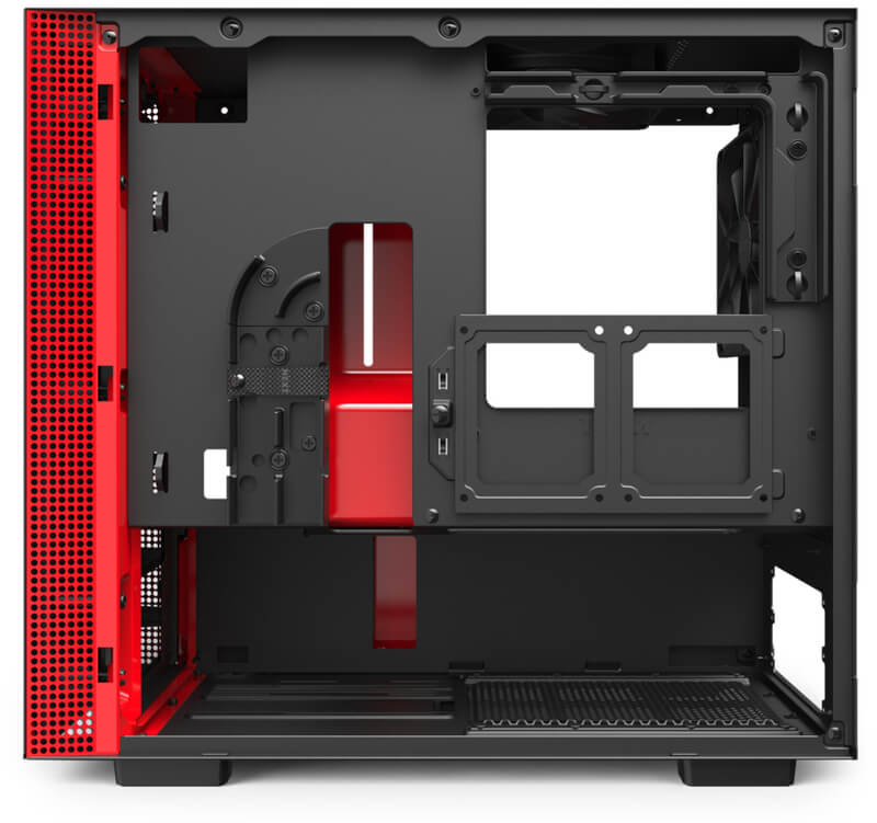 NZXT - Caja Externa Mini-ITX NZXT H210 Negro / Rojo Mate