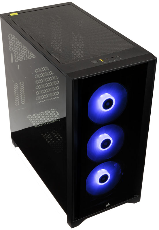 Corsair - Torre E-ATX Corsair iCUE 4000X RGB Negro Cristal Templado