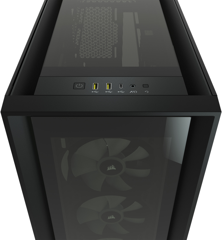 Corsair - Torre E-ATX Corsair iCUE 5000X RGB Smart Negro Cristal Templado