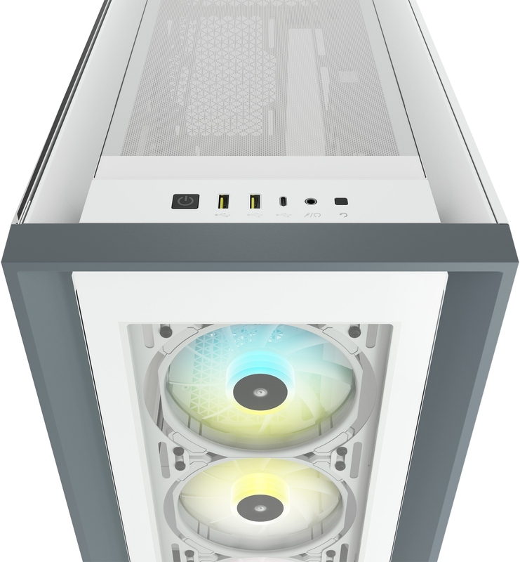 Corsair - Torre E-ATX Corsair iCUE 5000X RGB Smart Blanco Cristal Templado