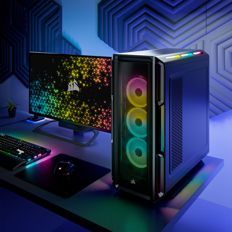 Corsair - Torre ATX Corsair 5000T iCUE RGB Negro Cristal Templado