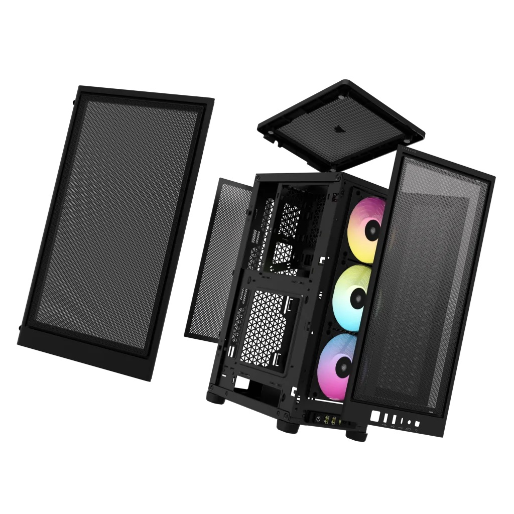 Corsair - Torre Mini-ITX Corsair iCue 2000D RGB Negro Cristal Templado