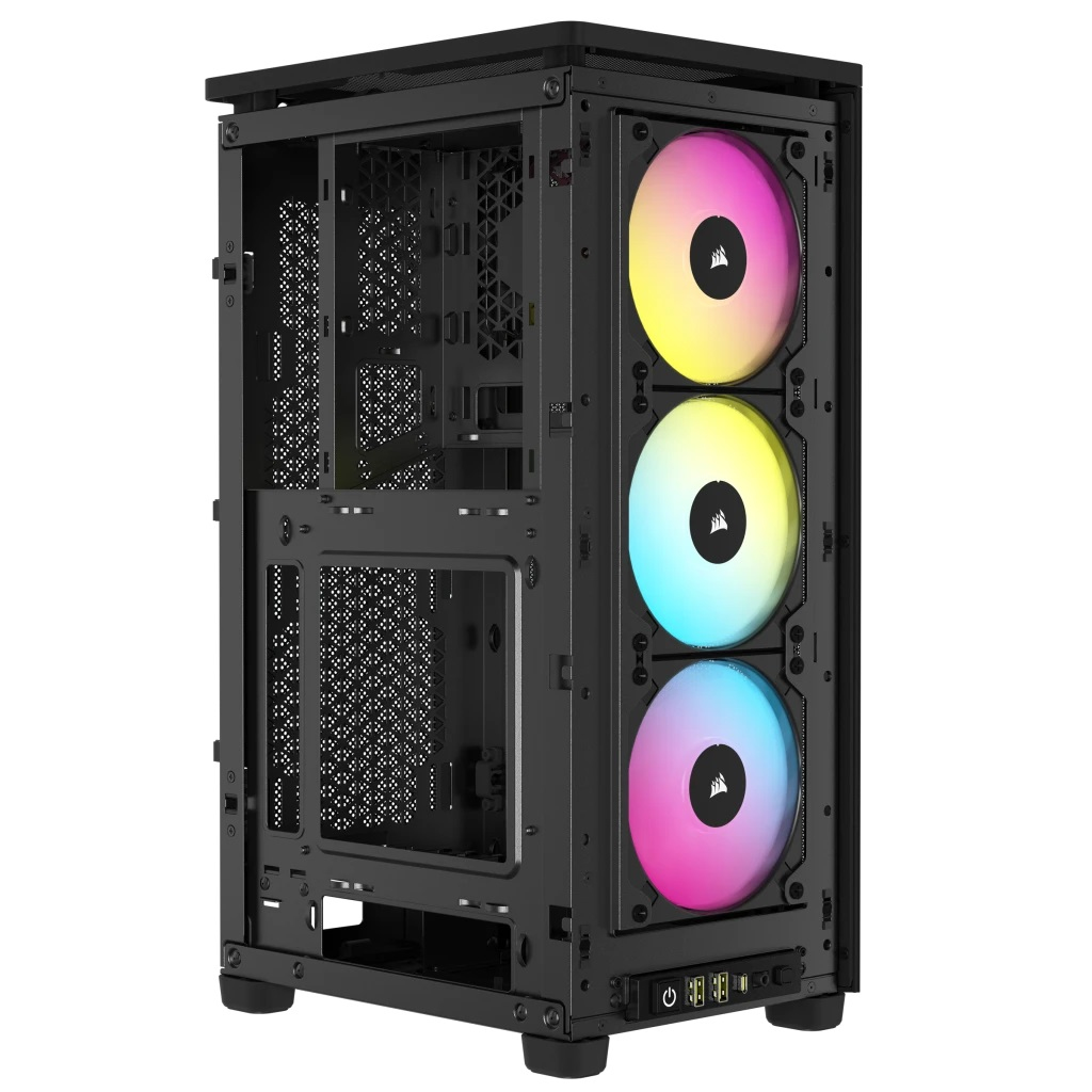 Corsair - Torre Mini-ITX Corsair iCue 2000D RGB Negro Cristal Templado