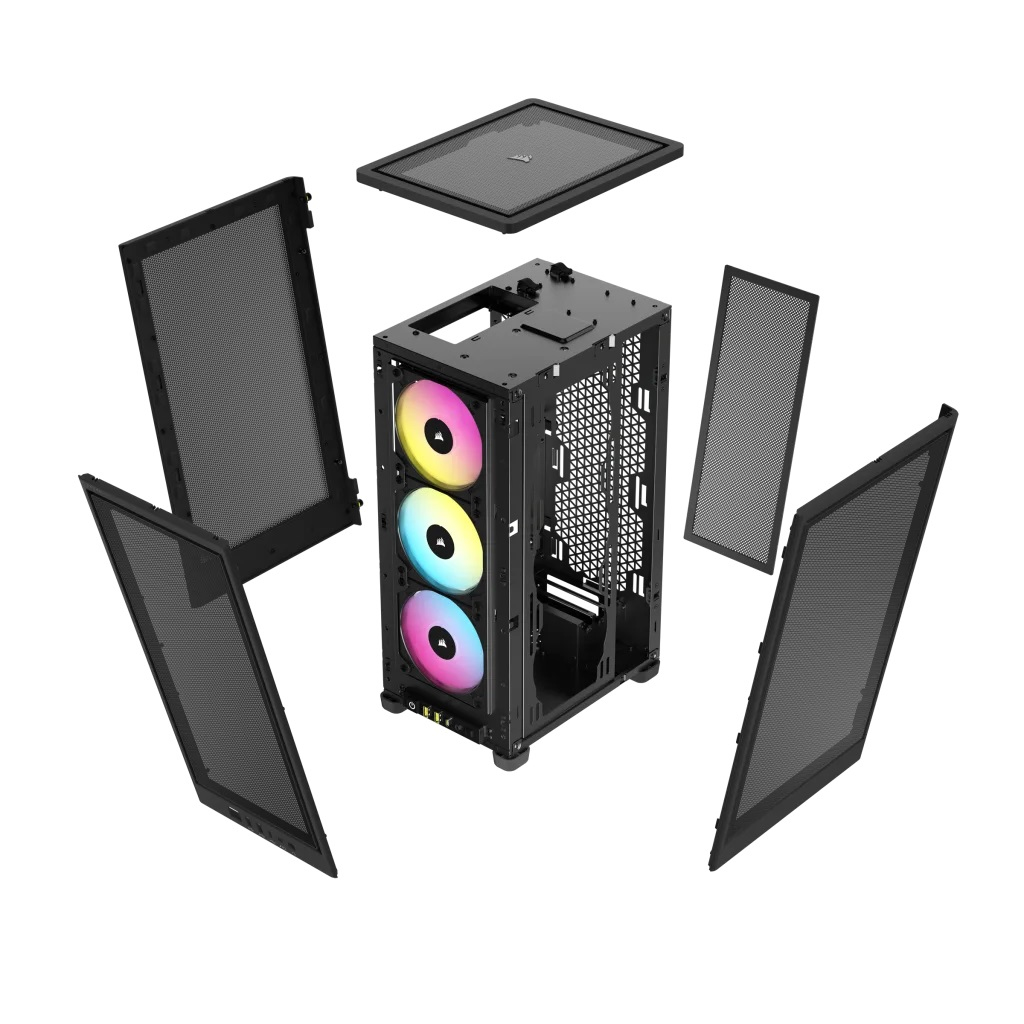 Corsair - Torre Mini-ITX Corsair iCue 2000D RGB Negro Cristal Templado