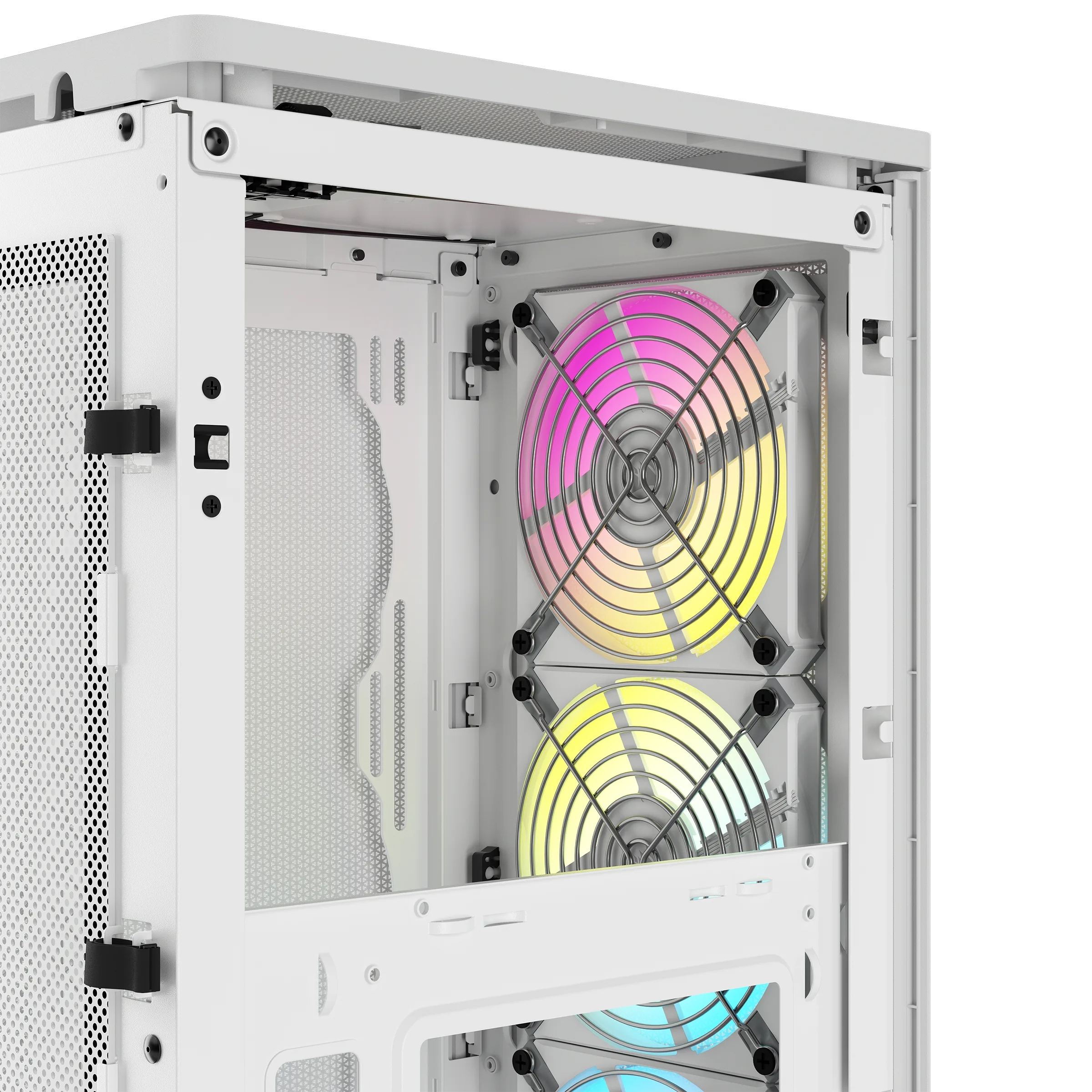 Corsair - Torre Mini-ITX Corsair iCue 2000D RGB Blanco Cristal Templado