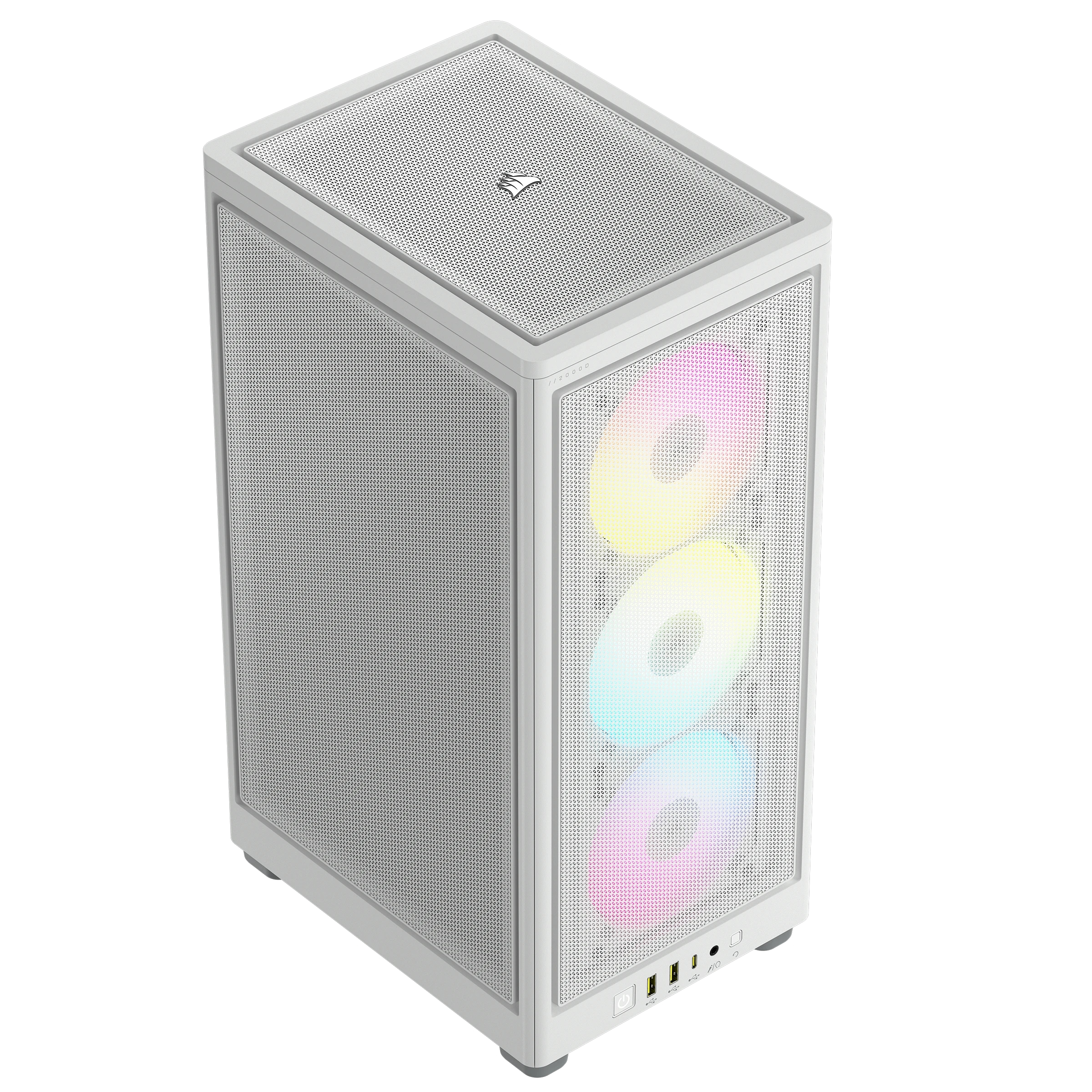 Corsair - Torre Mini-ITX Corsair iCue 2000D RGB Blanco Cristal Templado