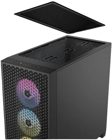 Corsair - Torre ATX Corsair 3000D RGB Airflow Negro Cristal Templado