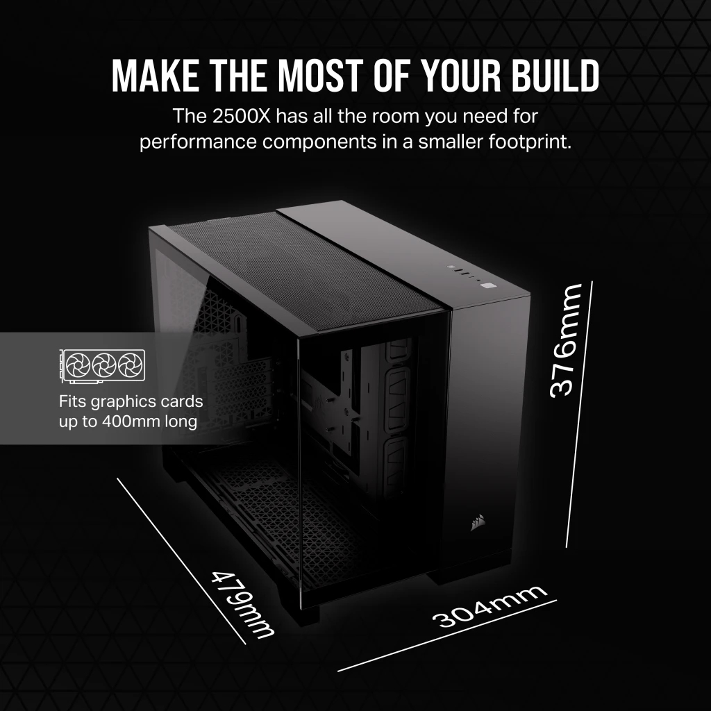 Corsair - Torre Micro-ATX Corsair 2500X Negro Cristal Templado