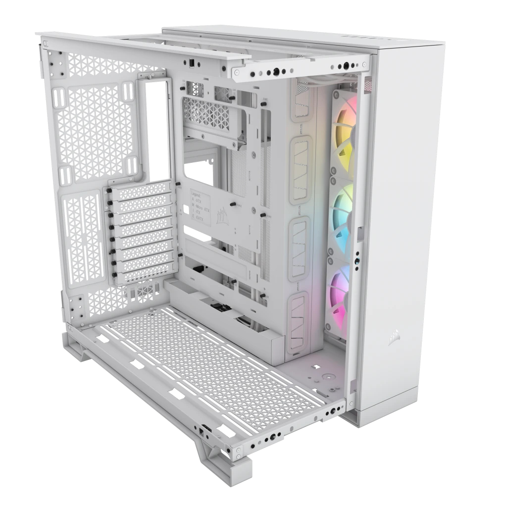 Corsair - Torre ATX Corsair iCue LINK 6500X Blanco Cristal Templado