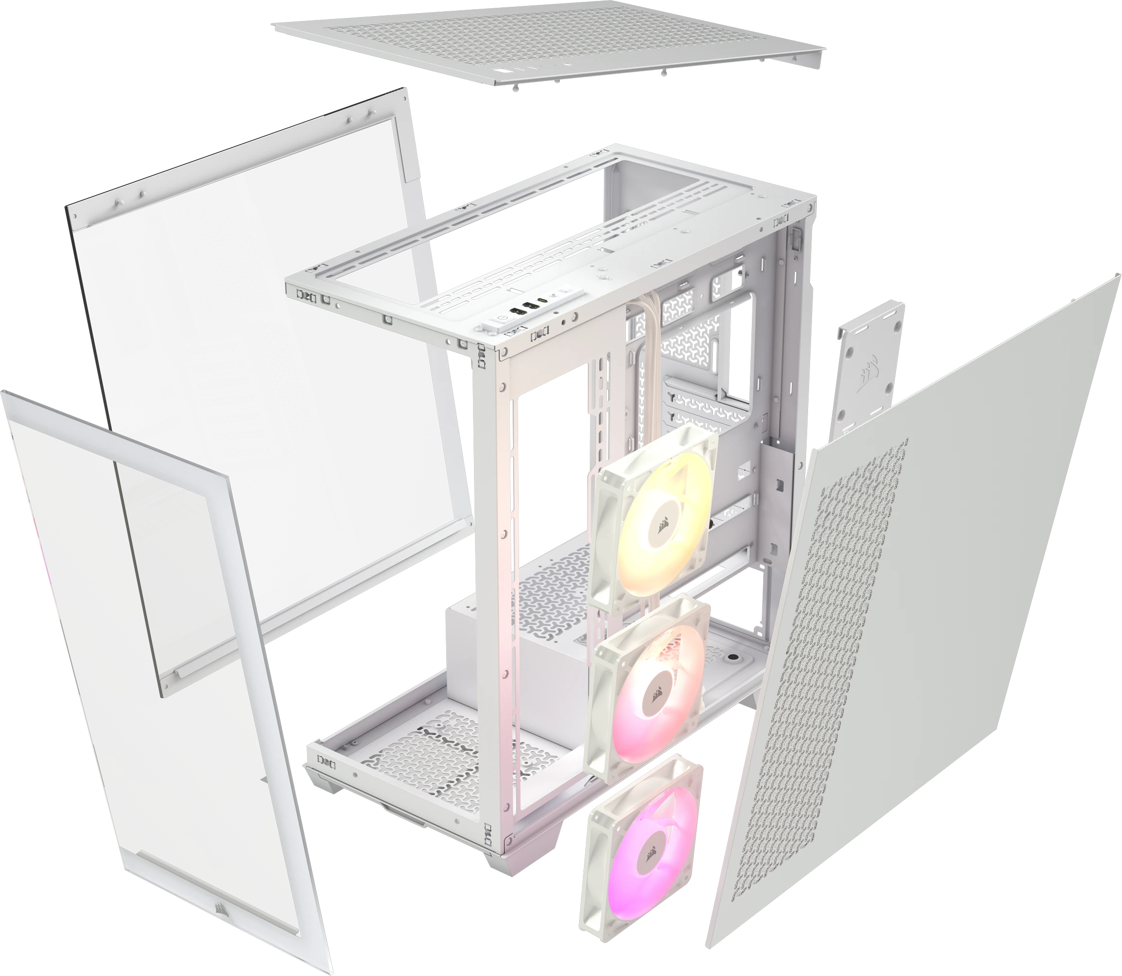 Corsair - Torre ATX Corsair 3500X ARGB Blanco Cristal Templado