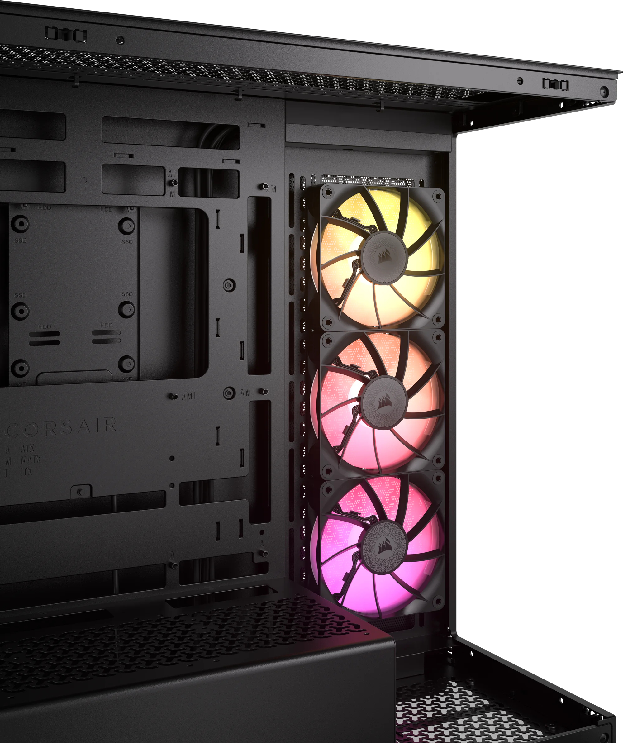 Corsair - Torre ATX Corsair iCUE LINK 3500X RGB Negro Cristal Templado